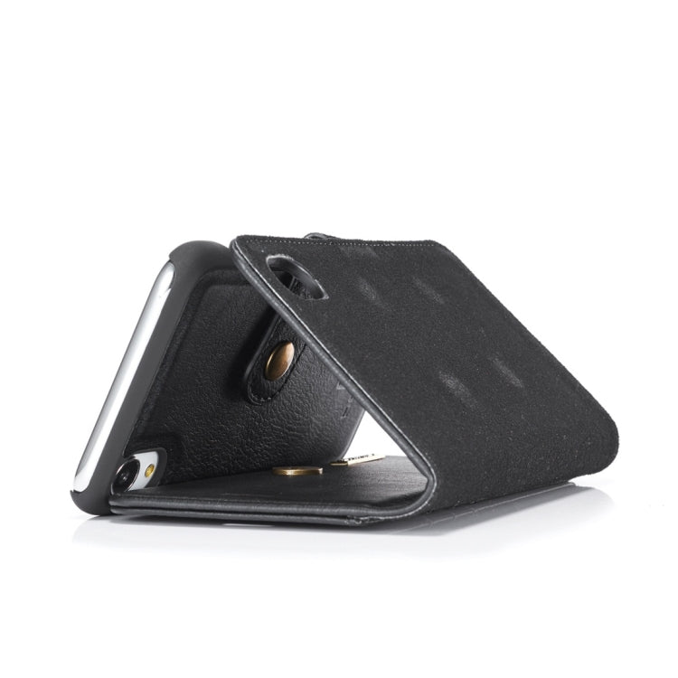 For iPhone XR DG.MING Crazy Horse Texture Flip Detachable Magnetic Leather Case with Holder & Card Slots & Wallet (Black) - More iPhone Cases by DG.MING | Online Shopping UK | buy2fix