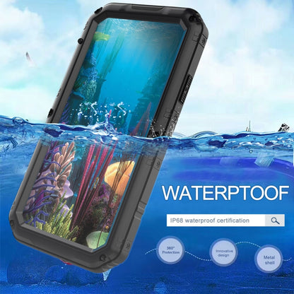 For iPhone XR Waterproof Dustproof Shockproof Zinc Alloy + Silicone Case (Black) - More iPhone Cases by buy2fix | Online Shopping UK | buy2fix