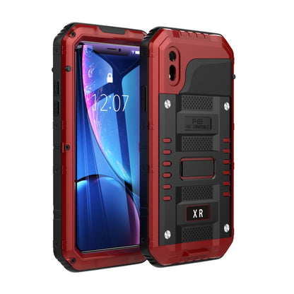 For iPhone XR Waterproof Dustproof Shockproof Zinc Alloy + Silicone Case (Red) - More iPhone Cases by buy2fix | Online Shopping UK | buy2fix