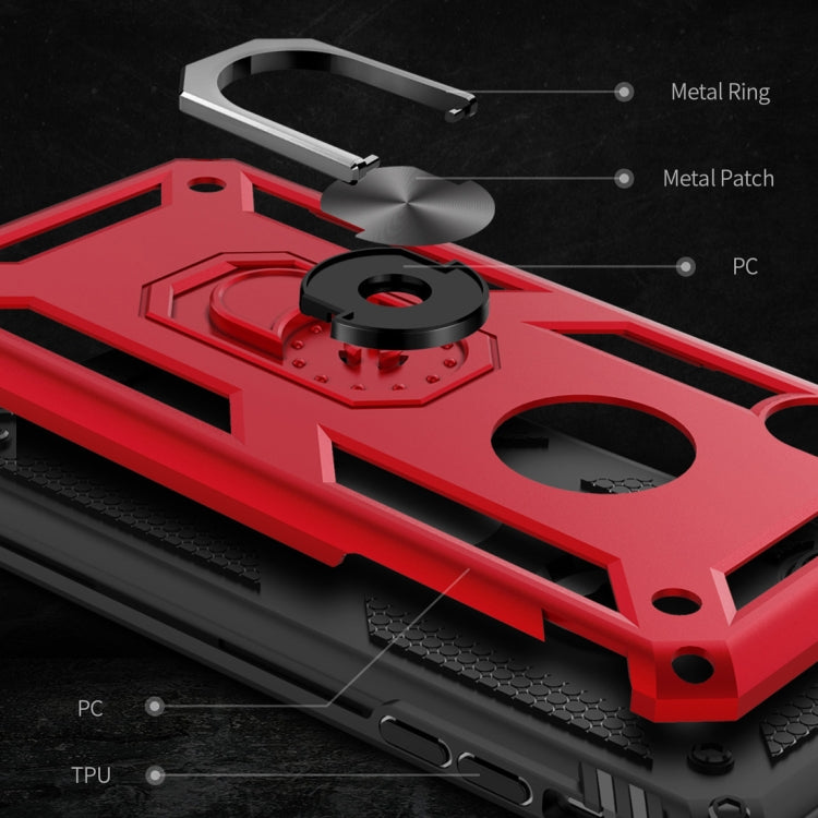 For iPhone XR Armor Shockproof TPU + PC Protective Case with 360 Degree Rotation Holder (Red) by buy2fix