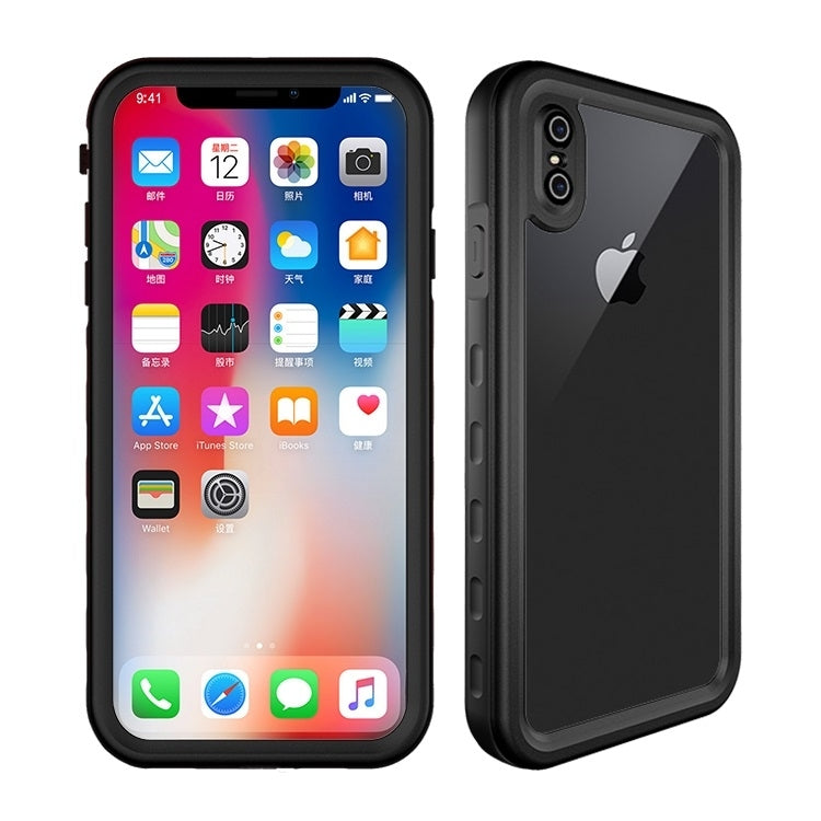 For iPhone X / XS 2m Waterproof Snowproof 2m Shockproof Dustproof PC+Silicone Case (Black) - More iPhone Cases by buy2fix | Online Shopping UK | buy2fix