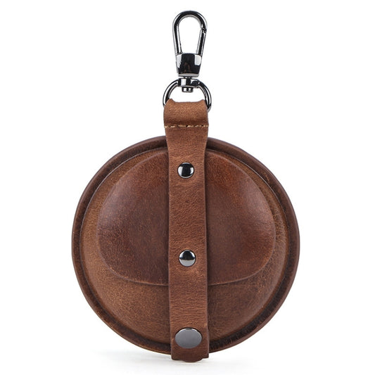 CF1042B For AirPods Pro Crazy Horse Texture Convenient Multifunction Earphone Protective Leather Case with Hook(Brown) - For AirPods Pro by buy2fix | Online Shopping UK | buy2fix