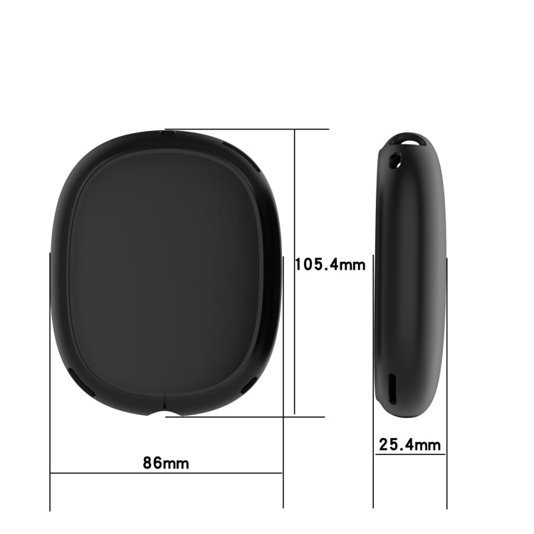 A Pair Full Coverage Anti-scratch Silicone Headphone Protective Case for AirPods Max(Black) - For AirPods Max by buy2fix | Online Shopping UK | buy2fix
