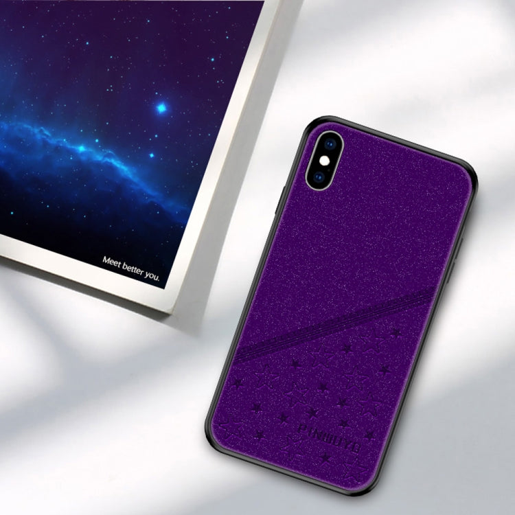 For iPhone X / XS PINWUYO Full Coverage Waterproof Shockproof PC+TPU+PU Case(Purple) - More iPhone Cases by PINWUYO | Online Shopping UK | buy2fix