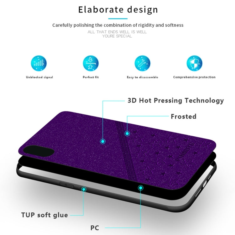 For iPhone X / XS PINWUYO Full Coverage Waterproof Shockproof PC+TPU+PU Case(Purple) - More iPhone Cases by PINWUYO | Online Shopping UK | buy2fix