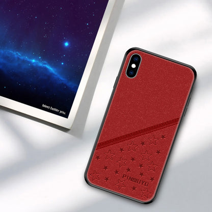 For iPhone X / XS PINWUYO Full Coverage Waterproof Shockproof PC+TPU+PU Case(Red) - More iPhone Cases by PINWUYO | Online Shopping UK | buy2fix