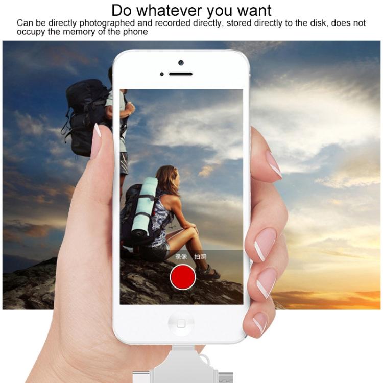 Cross 4 in 1 64GB 8 Pin + Micro USB + USB-C / Type-C + USB 3.0 Metal Flash Disk(Silver) - USB Flash Drives by buy2fix | Online Shopping UK | buy2fix