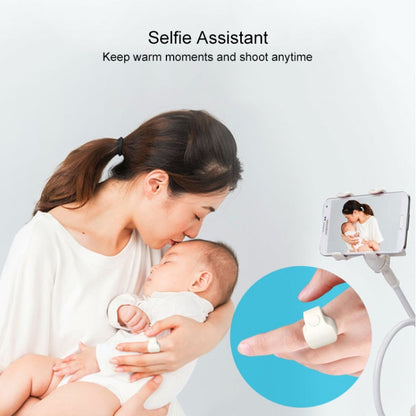EPSK-010 Bluetooth 5.1 Phone Camera Controller Selfie Remote Control Ring(White) - Phone Remote Control by buy2fix | Online Shopping UK | buy2fix