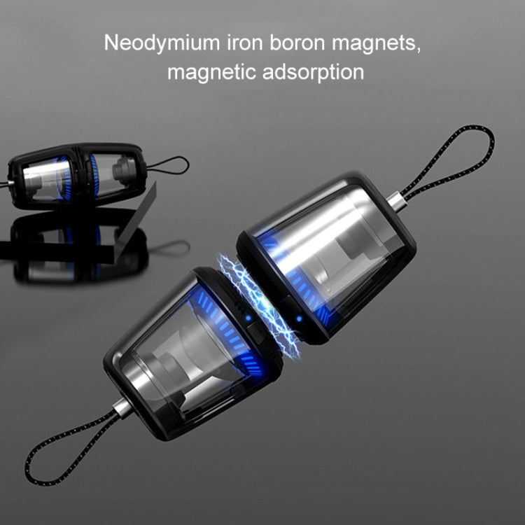 JUSTNEED TWS Waterproof Bluetooth Small Speaker, Built-in High-definition Microphone, Support hands-free Call (Black) - Desktop Speaker by buy2fix | Online Shopping UK | buy2fix