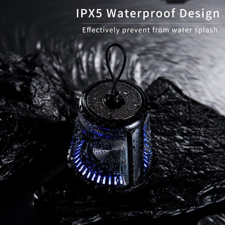 JUSTNEED TWS Waterproof Bluetooth Small Speaker, Built-in High-definition Microphone, Support hands-free Call (Black) - Desktop Speaker by buy2fix | Online Shopping UK | buy2fix