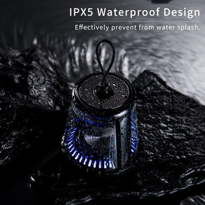 JUSTNEED TWS Waterproof Bluetooth Small Speaker, Built-in High-definition Microphone, Support hands-free Call (Black) - Desktop Speaker by buy2fix | Online Shopping UK | buy2fix