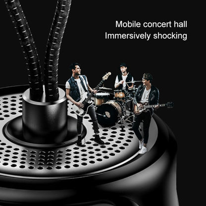 JUSTNEED TWS Waterproof Bluetooth Small Speaker, Built-in High-definition Microphone, Support hands-free Call (Black) - Desktop Speaker by buy2fix | Online Shopping UK | buy2fix