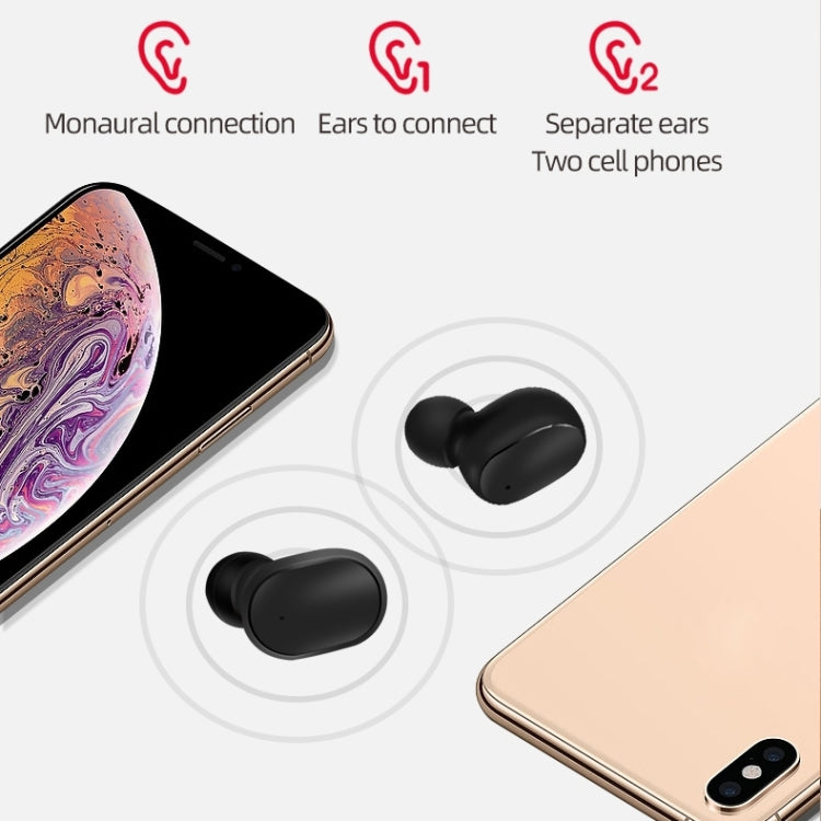 A6S IPX4 Waterproof Bluetooth 5.0 Wireless Bluetooth Earphone with Charging Box, Support for HD Calls & Siri & IOS Power Display (Pink) - Bluetooth Earphone by buy2fix | Online Shopping UK | buy2fix