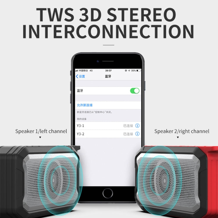 X3 5W Outdoor IPX7 Waterproof Wireless Bluetooth Speaker, Support Hands-free / USB / AUX / TF Card (Black) - Waterproof Speaker by buy2fix | Online Shopping UK | buy2fix