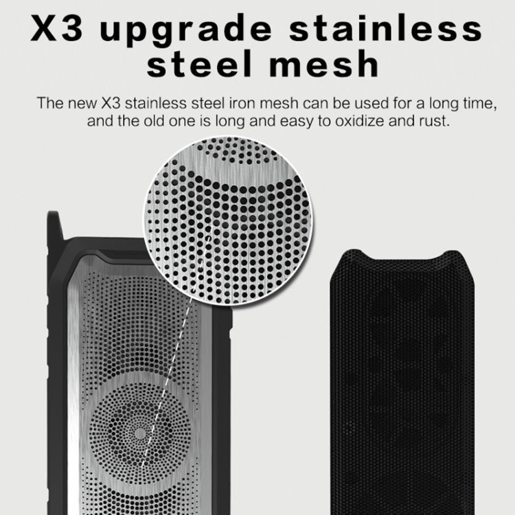 X3 5W Outdoor IPX7 Waterproof Wireless Bluetooth Speaker, Support Hands-free / USB / AUX / TF Card (Black) - Waterproof Speaker by buy2fix | Online Shopping UK | buy2fix