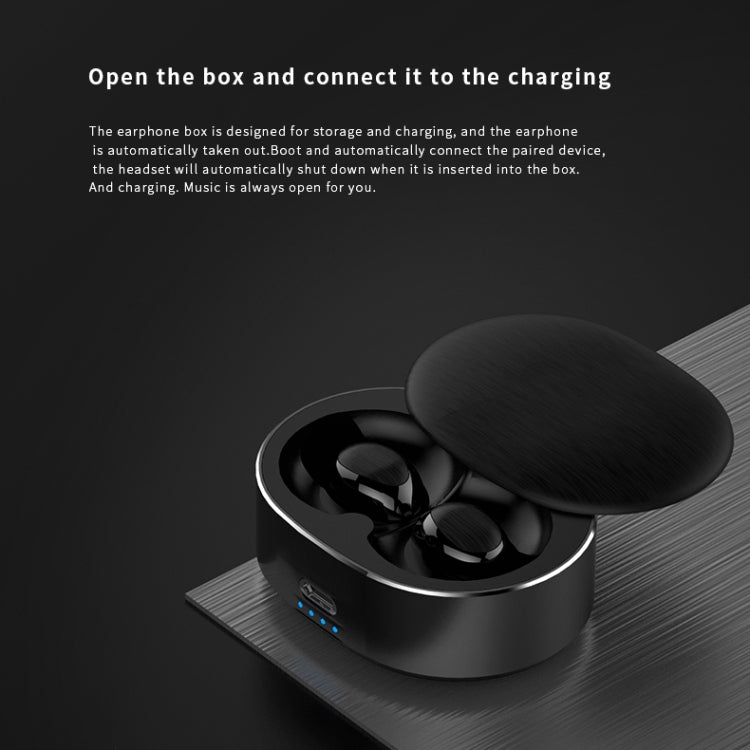 B20 Mini Portable In-ear Noise Cancelling Bluetooth V5.0 Stereo Earphone with 360 Degrees Rotation Charging Box(Black) - Bluetooth Earphone by buy2fix | Online Shopping UK | buy2fix