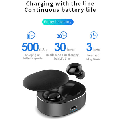B20 Mini Portable In-ear Noise Cancelling Bluetooth V5.0 Stereo Earphone with 360 Degrees Rotation Charging Box(Blue) - Bluetooth Earphone by buy2fix | Online Shopping UK | buy2fix