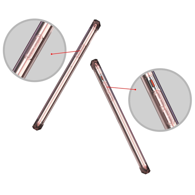 For iPhone XS Max Acrylic + TPU Shockproof Transparent Armor Case (Magenta) by buy2fix