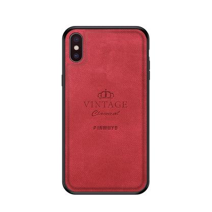 For iPhone X / XS PINWUYO Anti-wrestling Waterproof Full Coverage PC Case(Red) - More iPhone Cases by PINWUYO | Online Shopping UK | buy2fix