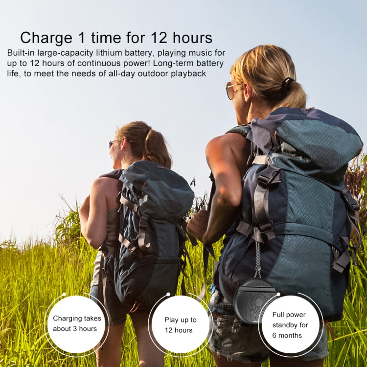 ZEALOT S24 Portable Stereo Bluetooth Speaker with Lanyard & Mobile Card Slot Holder, Supports Hands-free Call & TF Card (Dark Blue) - Desktop Speaker by ZEALOT | Online Shopping UK | buy2fix