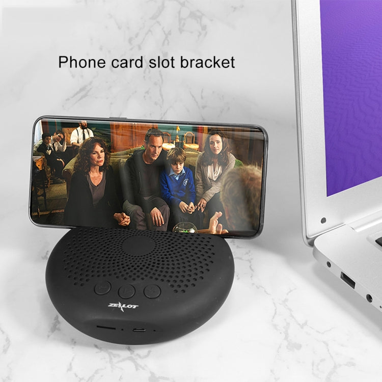 ZEALOT S24 Portable Stereo Bluetooth Speaker with Lanyard & Mobile Card Slot Holder, Supports Hands-free Call & TF Card (Dark Blue) - Desktop Speaker by ZEALOT | Online Shopping UK | buy2fix