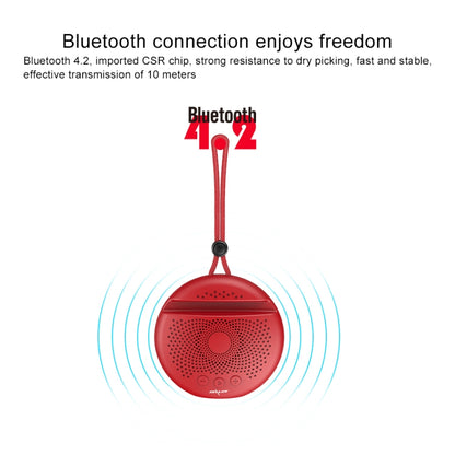 ZEALOT S24 Portable Stereo Bluetooth Speaker with Lanyard & Mobile Card Slot Holder, Supports Hands-free Call & TF Card (Red) - Desktop Speaker by ZEALOT | Online Shopping UK | buy2fix