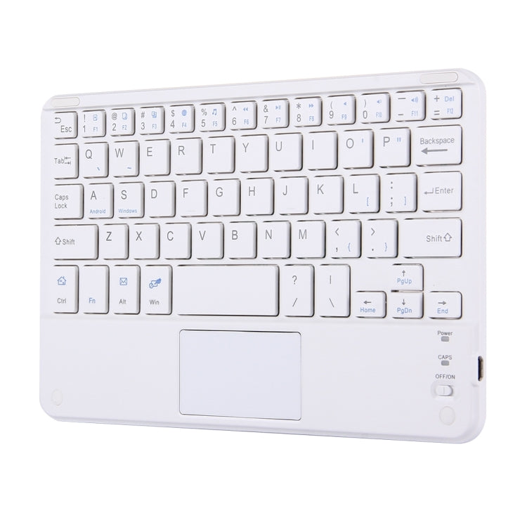 Bluetooth Wireless Keyboard with Touch Panel, Compatible with All Android & Windows 9 inch Tablets with Bluetooth Functions(White) - Universal Keyboard by buy2fix | Online Shopping UK | buy2fix