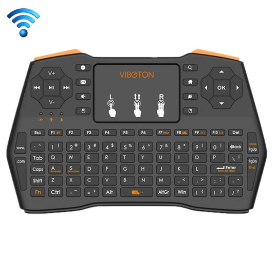 VIBOTON i8 Plus Updated 2.4GHz QWERT Mini Wireless Keyboard with Touchpad for TV Box, Mi Box, Computer, Tablet, Laptop and Projector(Black) - MINI PC Accessories & Gadgets by VIBOTON | Online Shopping UK | buy2fix