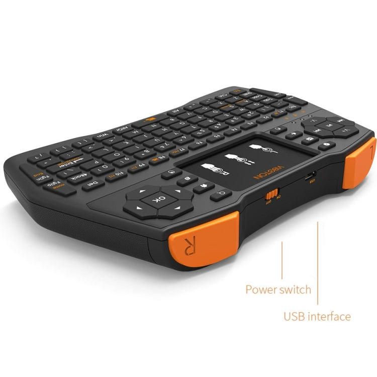 VIBOTON i8 Plus Updated 2.4GHz QWERT Mini Wireless Keyboard with Touchpad for TV Box, Mi Box, Computer, Tablet, Laptop and Projector(Black) - MINI PC Accessories & Gadgets by VIBOTON | Online Shopping UK | buy2fix