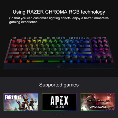 Razer BlackWidow V3 Tenkeyless RGB Lighting Wired Mechanical Keyboard, Competitive Version (Green Shaft) - Wired Keyboard by Razer | Online Shopping UK | buy2fix