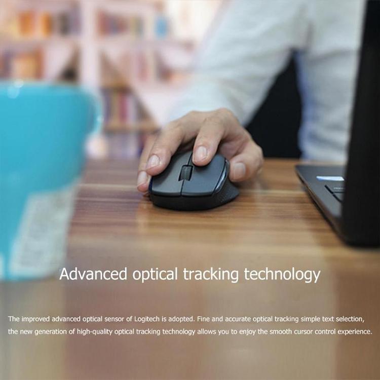 Logitech M280 2.4GHz 3-keys 1000DPI Wireless Optical Mouse, Wireless Range: 10m (Grey) - Wireless Mice by buy2fix | Online Shopping UK | buy2fix