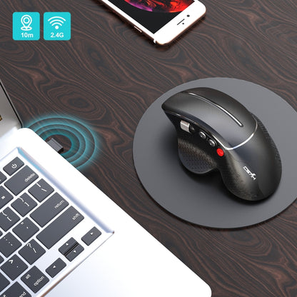 HXSJ T32 Ergonomic Design 2.4G Wireless Vertical Mouse - Wireless Mice by HXSJ | Online Shopping UK | buy2fix