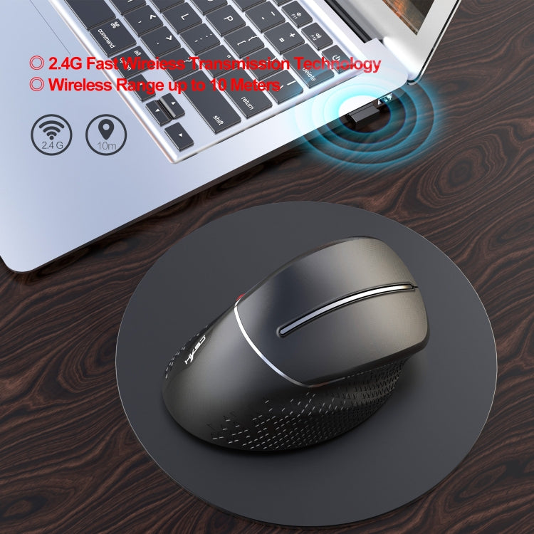 HXSJ T32 Ergonomic Design 2.4G Wireless Vertical Mouse - Wireless Mice by HXSJ | Online Shopping UK | buy2fix