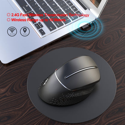 HXSJ T32 Ergonomic Design 2.4G Wireless Vertical Mouse - Wireless Mice by HXSJ | Online Shopping UK | buy2fix