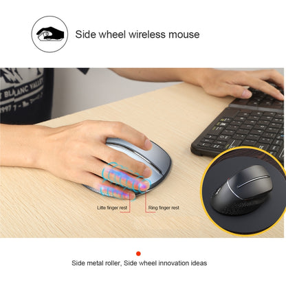 HXSJ T32 Ergonomic Design 2.4G Wireless Vertical Mouse(Silver) - Wireless Mice by HXSJ | Online Shopping UK | buy2fix