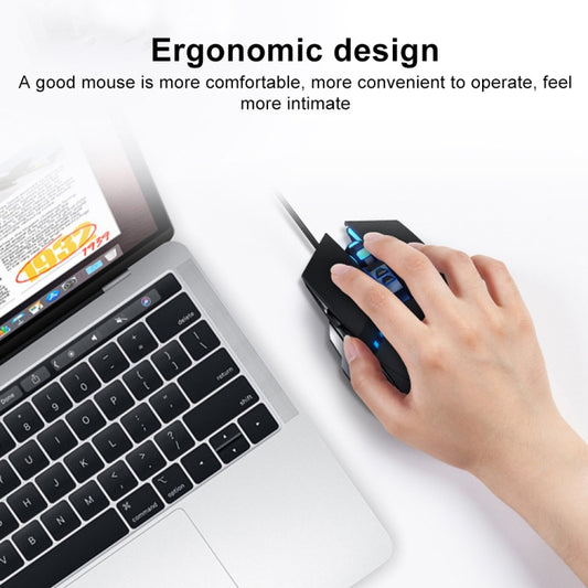 GM20 3200DPI 4-modes Adjustable 7-keys RGB Light Wired Gaming Mouse (White) by buy2fix