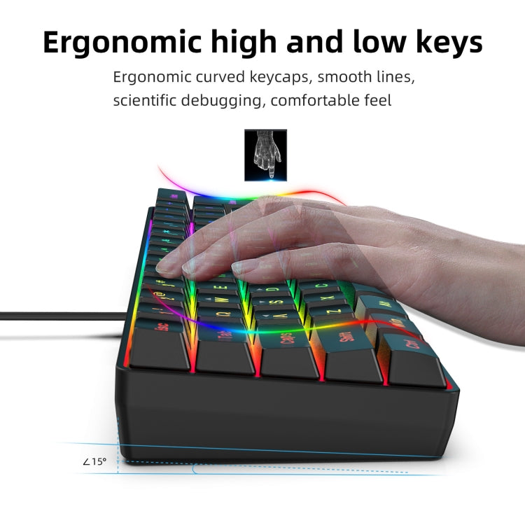 HXSJ V700B+A867 Wired RGB Backlit Keyboard and Mouse Set - Wired Keyboard by HXSJ | Online Shopping UK | buy2fix