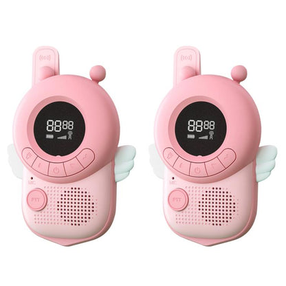 adj-847 Cartoon Bee-shaped Children Walkie-talkie Wireless 3km Call Outdoor Parent-child Interactive Toy with Flashlight & Anti-lost Lanyard (Pink) by buy2fix