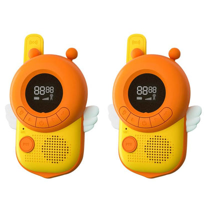 adj-847 Cartoon Bee-shaped Children Walkie-talkie Wireless 3km Call Outdoor Parent-child Interactive Toy with Flashlight & Anti-lost Lanyard (Yellow) by buy2fix