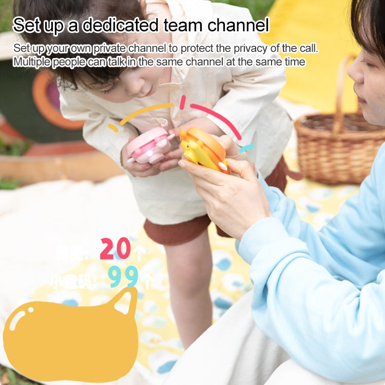 adj-847 Cartoon Bee-shaped Children Walkie-talkie Wireless 3km Call Outdoor Parent-child Interactive Toy with Flashlight & Anti-lost Lanyard (Pink) by buy2fix