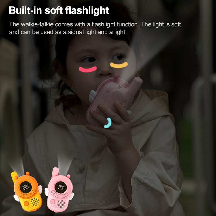 adj-847 Cartoon Bee-shaped Children Walkie-talkie Wireless 3km Call Outdoor Parent-child Interactive Toy with Flashlight & Anti-lost Lanyard (Yellow) by buy2fix