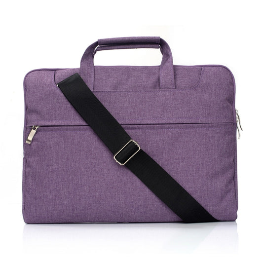 Portable One Shoulder Handheld Zipper Laptop Bag, For 13.3 inch and Below Macbook, Samsung, Lenovo, Sony, DELL Alienware, CHUWI, ASUS, HP (Purple) by buy2fix