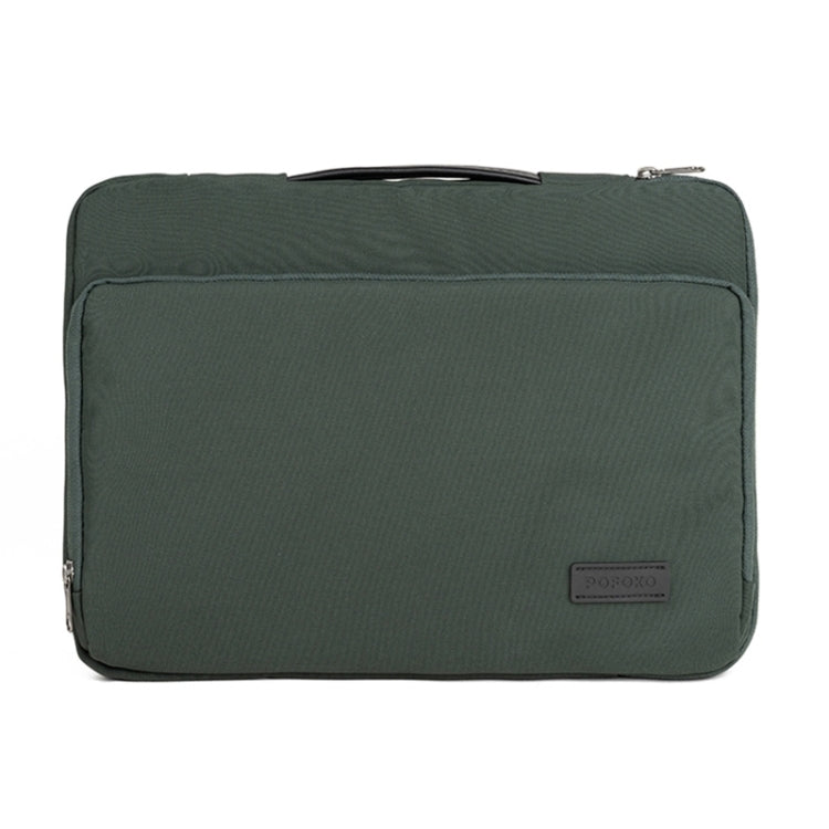 POFOKO E550 14 / 15.4 inch Portable Waterproof Polyester Laptop Handbag(Green) - Other by POFOKO | Online Shopping UK | buy2fix