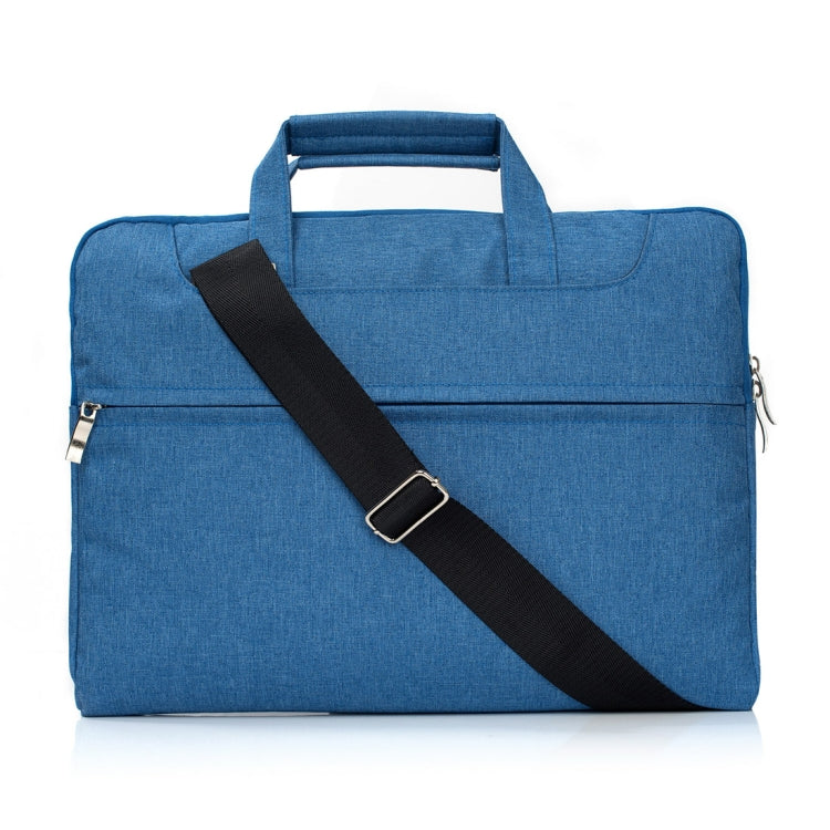 Portable One Shoulder Handheld Zipper Laptop Bag, For 15.4 inch and Below Macbook, Samsung, Lenovo, Sony, DELL Alienware, CHUWI, ASUS, HP (Blue) - 15 inch by buy2fix | Online Shopping UK | buy2fix