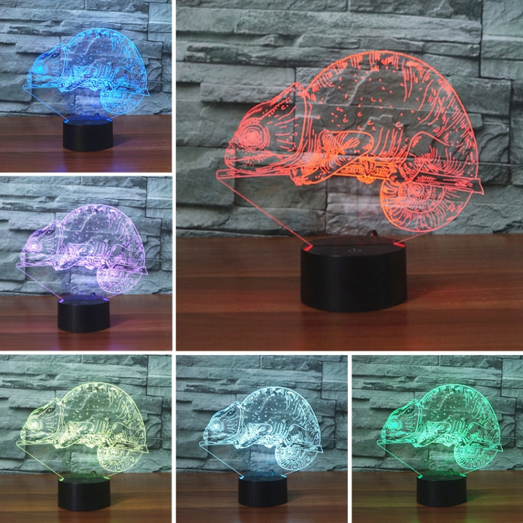 Chameleon Shape 3D Colorful LED Vision Light Table Lamp, USB & Battery Version - Novelty Lighting by buy2fix | Online Shopping UK | buy2fix