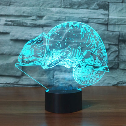 Chameleon Shape 3D Colorful LED Vision Light Table Lamp, Crack Touch Version - Novelty Lighting by buy2fix | Online Shopping UK | buy2fix