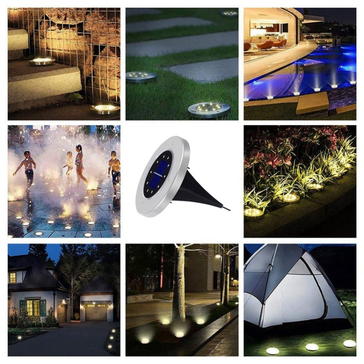 2 PCS 10 LEDs Solar Powered Buried Light Under Ground Lamp IP65 Waterproof Outdoor Garden Street Light (White Light) - Buried Lights by buy2fix | Online Shopping UK | buy2fix