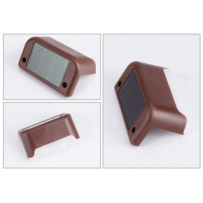 12 PCS Solar Powered LED Outdoor Stairway Light IP65 Waterproof Garden Lamp, Warm White Light(Brown) by buy2fix