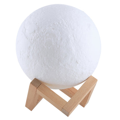 15cm Touch Control 3D Print Moon Lamp, USB Charging 16-color Changing LED Energy-saving Night Light with Wooden Holder Base & Remote Control - Night Lights by buy2fix | Online Shopping UK | buy2fix