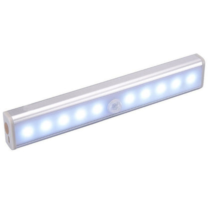 1.8W 10 LEDs White Light Wide Screen Intelligent Human Body Sensor Light LED Corridor Cabinet Light, USB Charging Version - Sensor LED Lights by buy2fix | Online Shopping UK | buy2fix